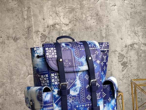 Louis Vuitton Men's Christopher Small Backpack - Blue - Image 5