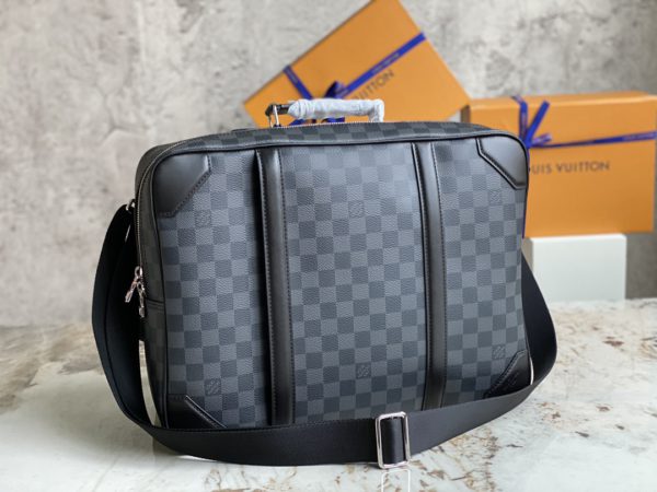 Louis Vuitton Grid Briefcase Backpack - Black - Image 5