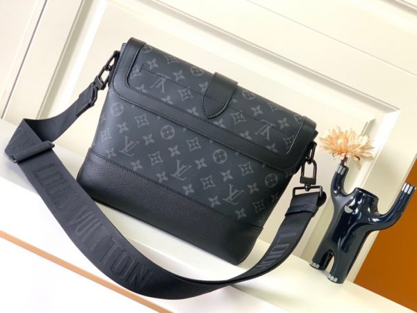 Louis Vuitton Monogram Eclipse Saumur Messenger Bag - Image 4