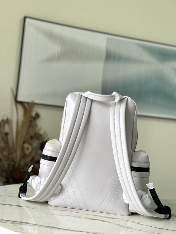 Louis Vuitton Monogram Shadow Calfskin Backpack - White - Image 2