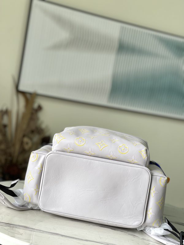 Louis Vuitton Monogram Shadow Calfskin Backpack - White - Image 3