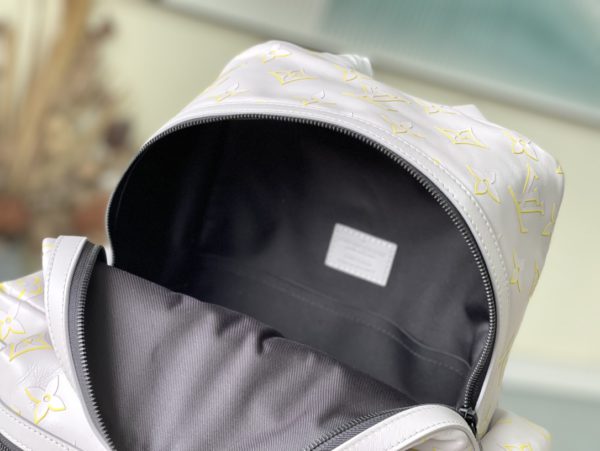 Louis Vuitton Monogram Shadow Calfskin Backpack - White - Image 4