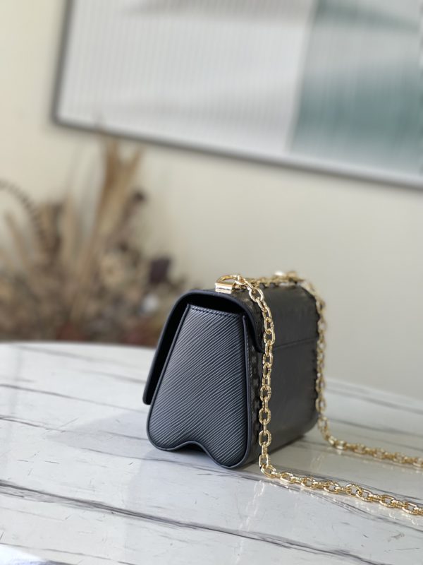 Louis Vuitton Gold Twist Chain Bag - Black - Image 2