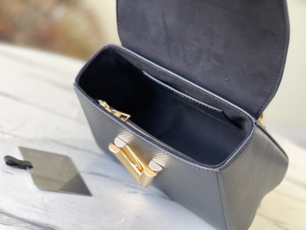 Louis Vuitton Gold Twist Chain Bag - Black - Image 4