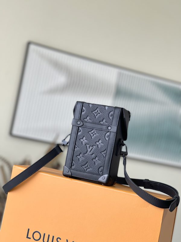 Louis Vuitton Vertical Trunk Mini Handbag - Black - Image 5