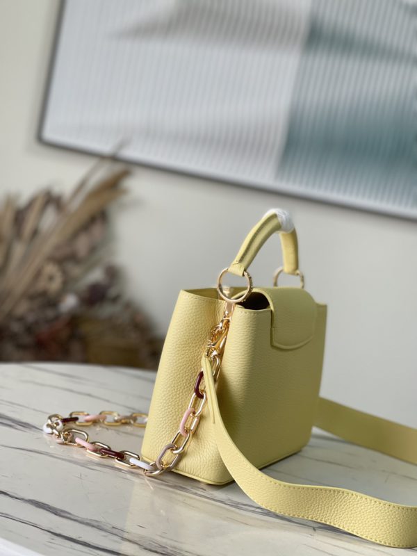 Louis Vuitton Capucines Small Handbag – Yellow - Image 7