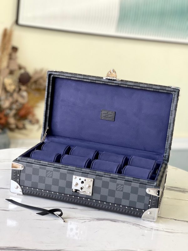 Louis Vuitton Heiger Blue 8-piece Watch Case - Image 4