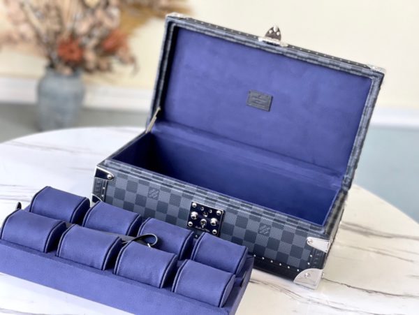 Louis Vuitton Heiger Blue 8-piece Watch Case - Image 6