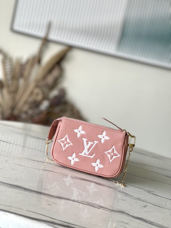 Louis Vuitton Monogram Empreinte Leather Bag - Pink - Image 3