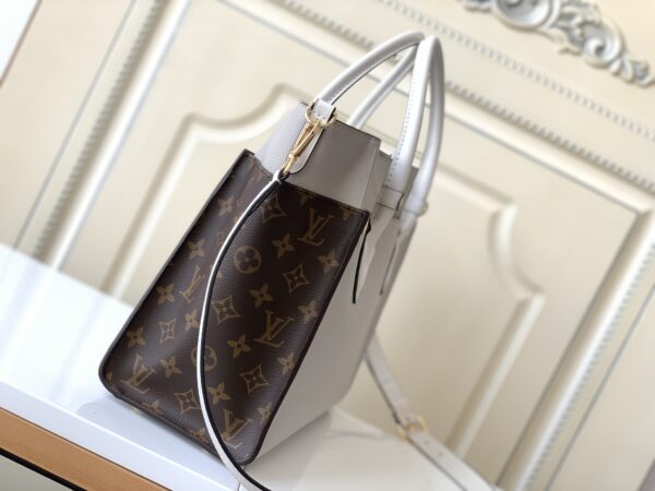 Louis Vuitton Medium On My Side Handbag – Taupe - Image 5