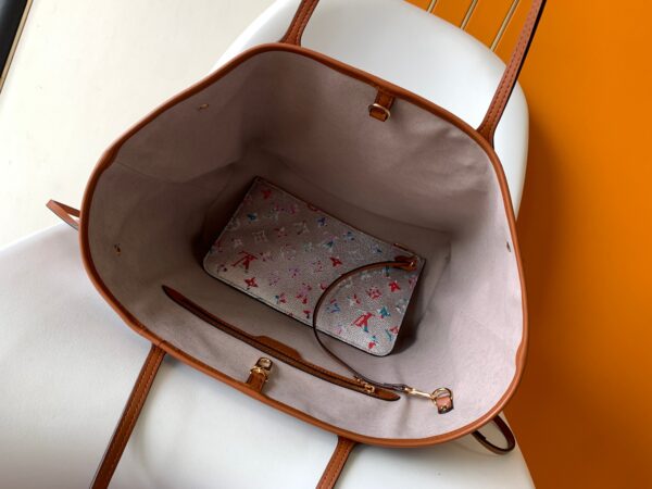 Louis Vuitton Neverfull Medium Handbag - Floral - Image 3