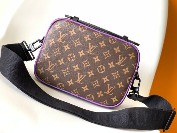Louis Vuitton Monogram S Lock Messenger Bag - Purple - Image 4