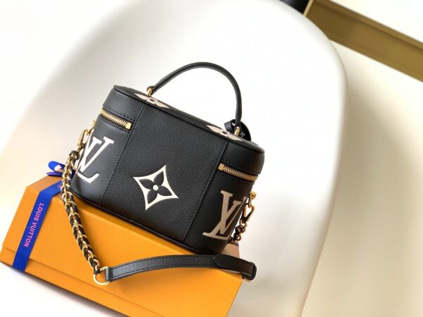 Louis Vuitton Giant Monogram Vanity Small Handbag - Black - Image 4