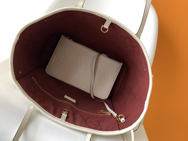 Louis Vuitton Neverfull Medium Shopping Bag – White - Image 2