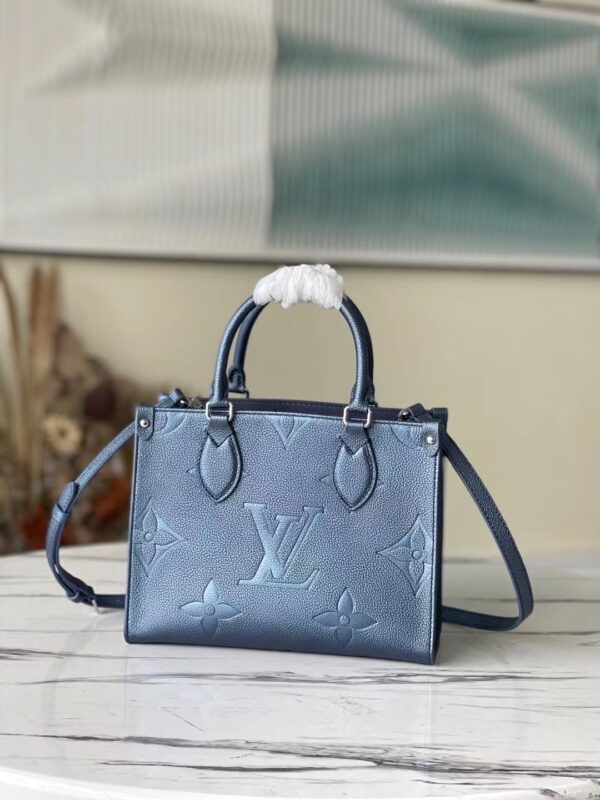 Louis Vuitton OnTheGo Small Handbag - Blue - Image 5