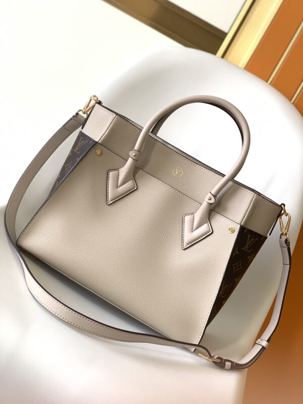 Louis Vuitton Medium On My Side Handbag - Grey - Image 4