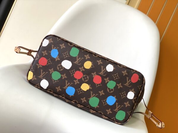 Louis Vuitton Neverfull Polka Dot Handbag - Image 4