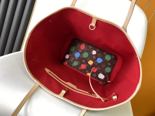 Louis Vuitton Neverfull Polka Dot Handbag - Image 3