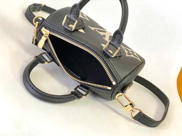 Louis Vuitton Nano Speedy Handbag - Black - Image 5