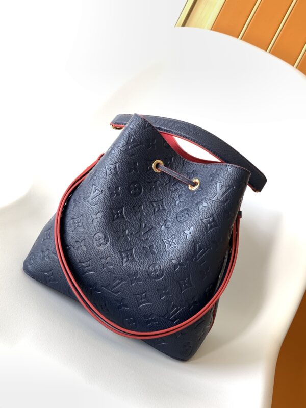 Louis Vuitton NéoNoé Medium Bucket Bag - Black/Red - Image 4