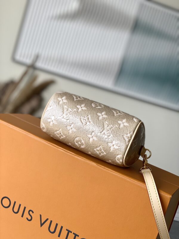 Louis Vuitton Nano Speedy Handbag - Gold - Image 4