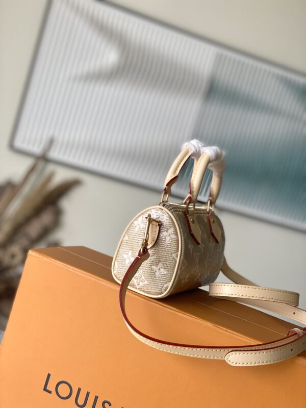 Louis Vuitton Nano Speedy Handbag - Gold - Image 5