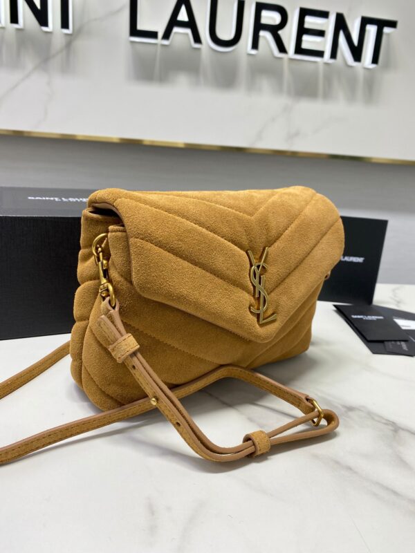 YSL LouLou Y-Shaped Small Shoulder Bag - Brown - Image 4