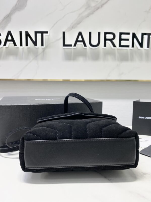 YSL LouLou Y-Shaped Small Shoulder Bag - Black - Image 3