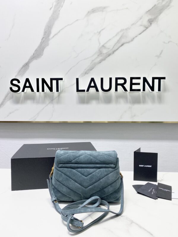 YSL LouLou Y-Shaped Small Shoulder Bag - Blue - Image 5