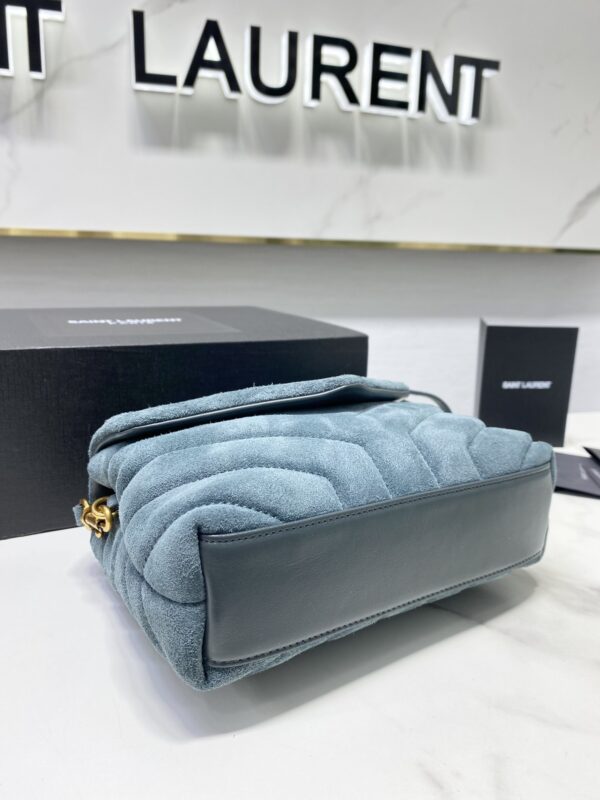 YSL LouLou Y-Shaped Small Shoulder Bag - Blue - Image 3