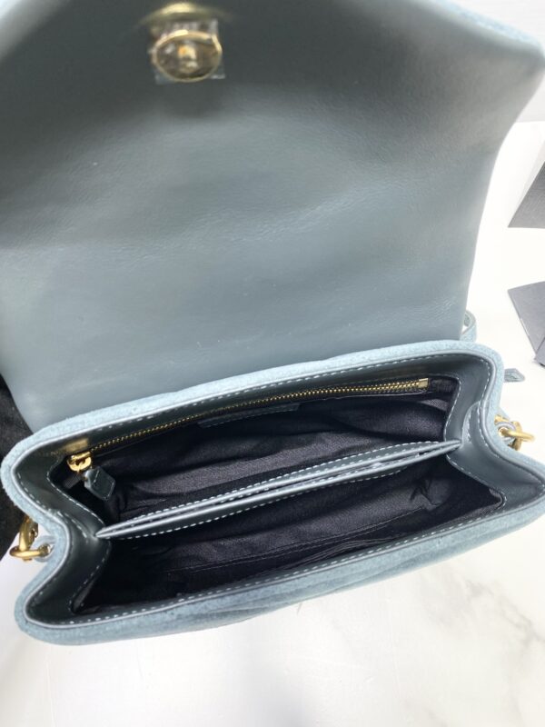 YSL LouLou Y-Shaped Small Shoulder Bag - Blue - Image 2
