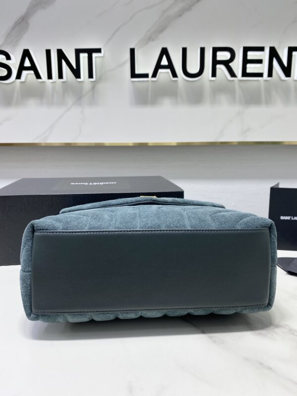 YSL LouLou Y-Shaped Medium Shoulder Bag - Blue - Image 4