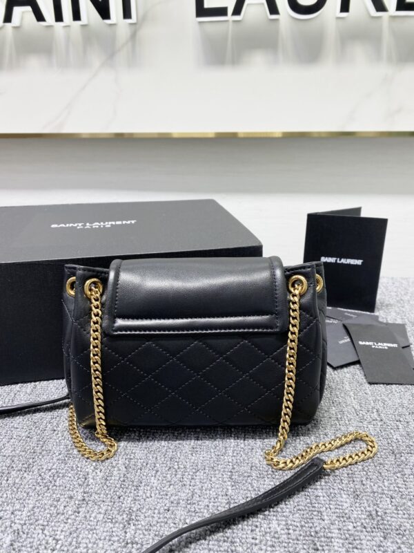 YSL Mini Nolita Imported Nappa Lambskin Bag - Black - Image 4