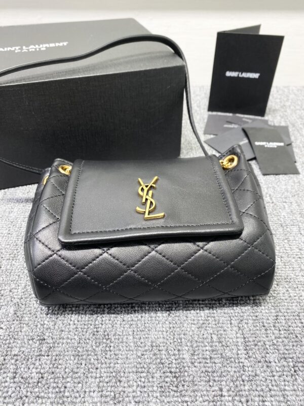 YSL Mini Nolita Imported Nappa Lambskin Bag - Black - Image 2