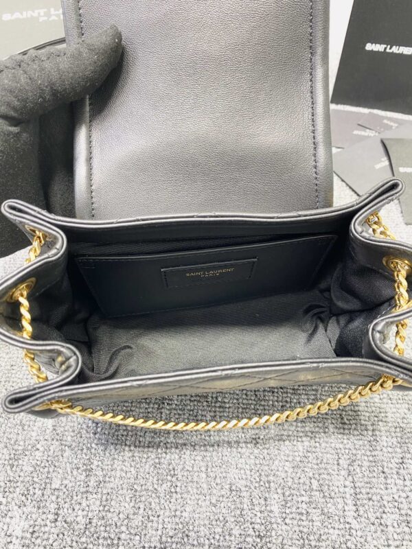 YSL Mini Nolita Imported Nappa Lambskin Bag - Black - Image 5