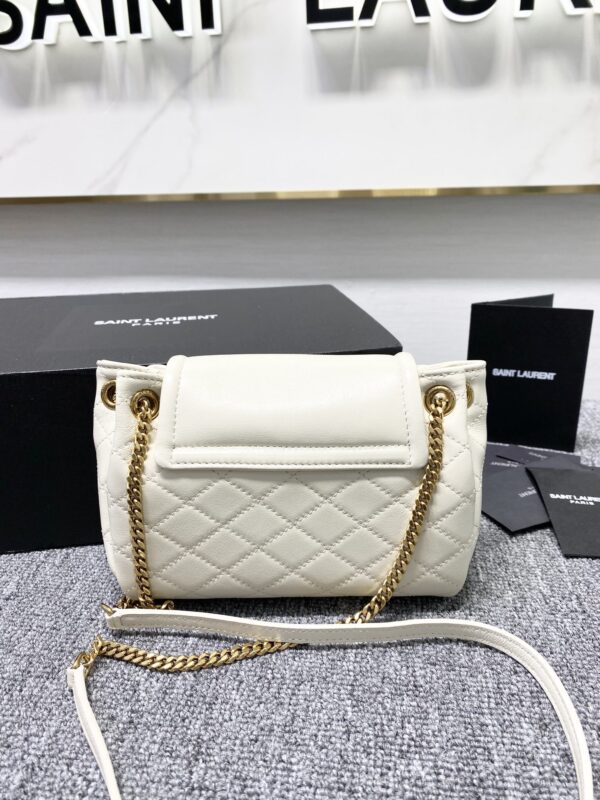 YSL Mini Nolita Imported Nappa Lambskin Bag - White - Image 5