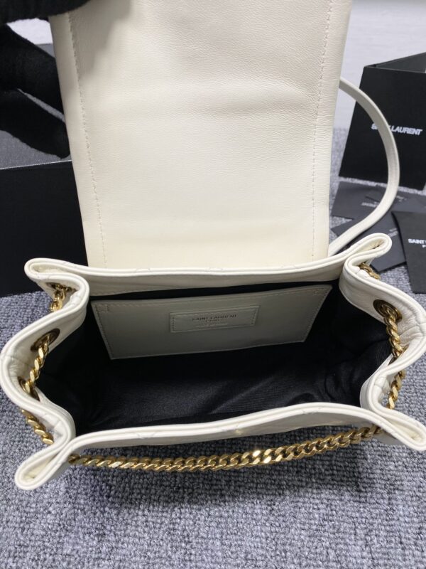 YSL Mini Nolita Imported Nappa Lambskin Bag - White - Image 2