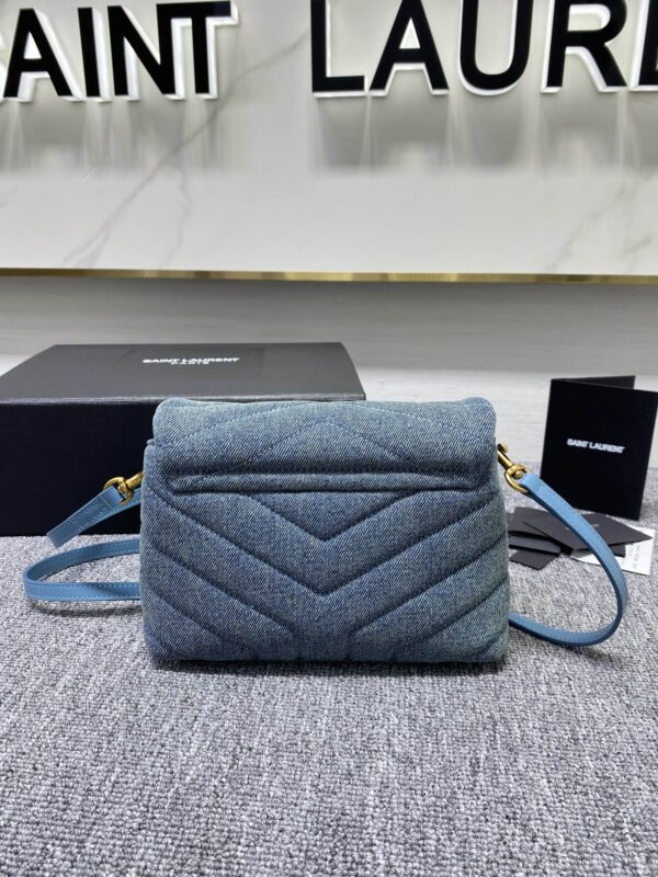 YSL Mini Long Denim Series Envelope Shoulder Bag - Image 5