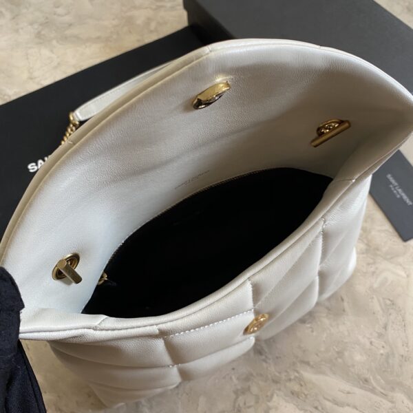 YSL Loulou Puffer Mini Bag – White - Image 2