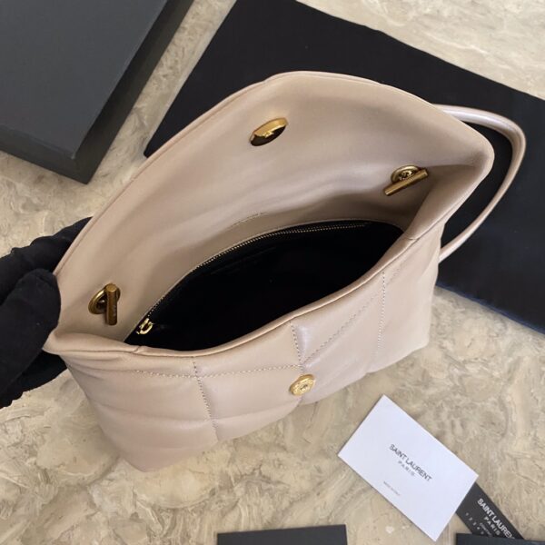 YSL Loulou Puffer Mini Bag – Nude Pink - Image 2