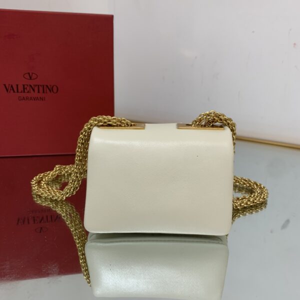 Valentino Garavani One Stud Soft Mini Chain Handbag - White - Image 5