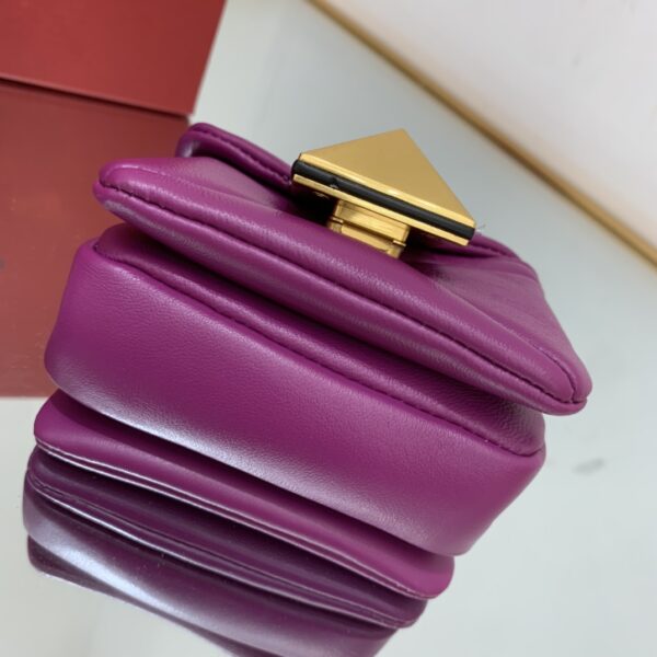 Valentino Garavani One Stud Soft Mini Chain Handbag - Purple - Image 2