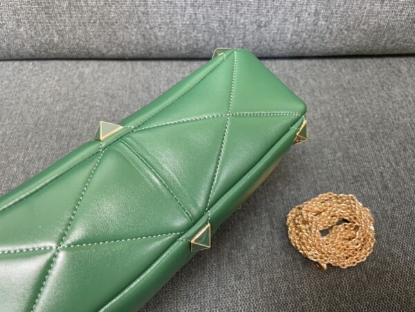 Valentino Enamel Small Stud Bag - Green - Image 5