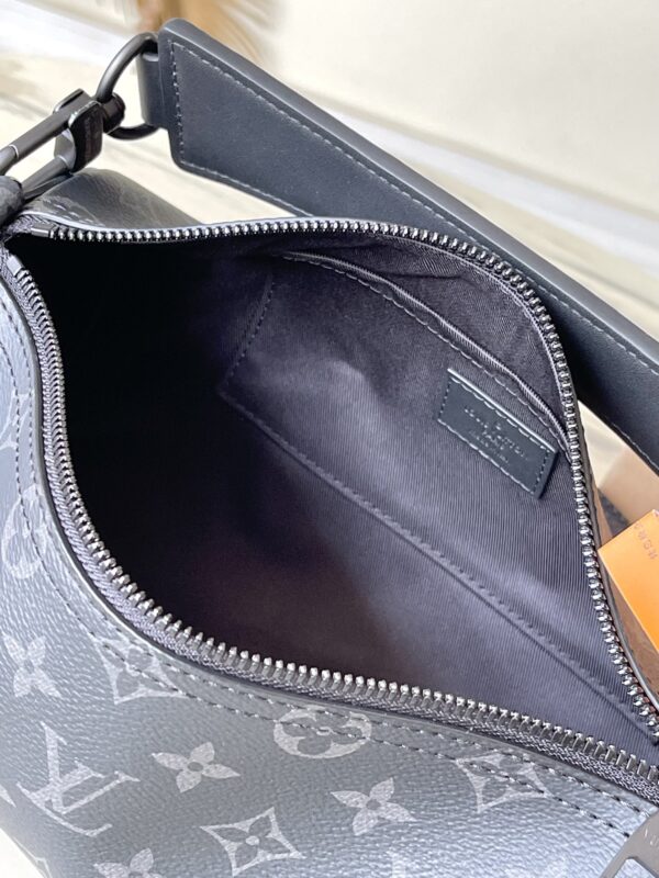 Louis Vuitton Soft Polochon PM Monogram Eclipse Handbag - Black - Image 3