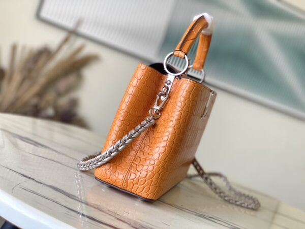 Louis Vuitton Orange Small Crocodile Handbag - Image 3