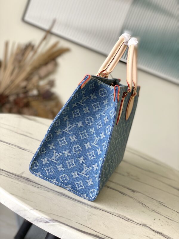 Louis Vuitton Onthego Medium Denim Square Bag - Blue - Image 2